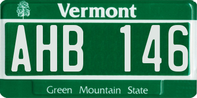 VT license plate AHB146