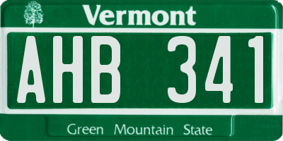 VT license plate AHB341