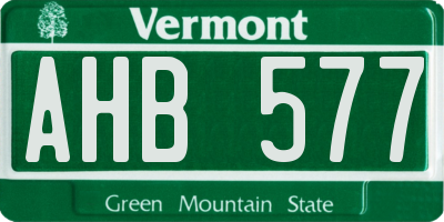 VT license plate AHB577