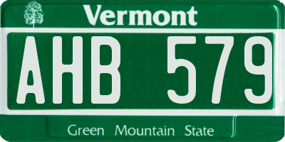 VT license plate AHB579