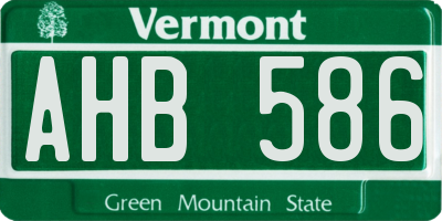 VT license plate AHB586