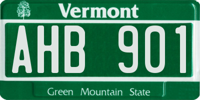 VT license plate AHB901