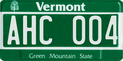 VT license plate AHC004