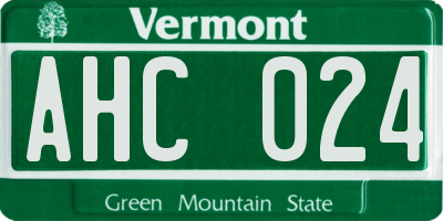 VT license plate AHC024