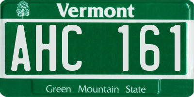 VT license plate AHC161