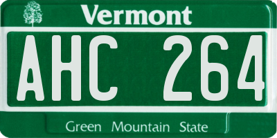 VT license plate AHC264