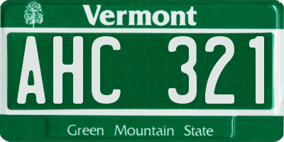 VT license plate AHC321