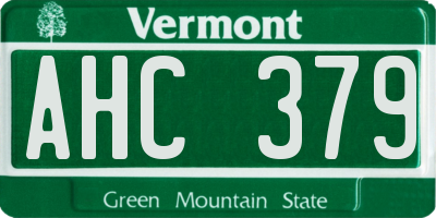 VT license plate AHC379