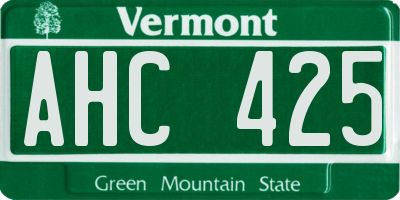 VT license plate AHC425