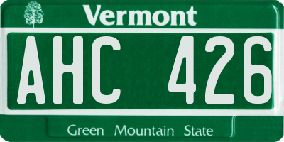 VT license plate AHC426