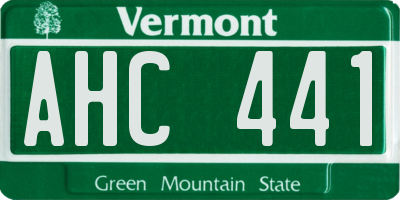 VT license plate AHC441