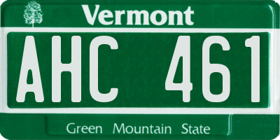 VT license plate AHC461
