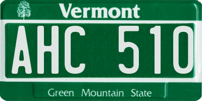 VT license plate AHC510