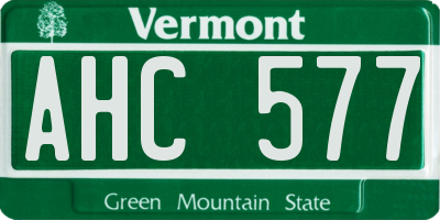 VT license plate AHC577