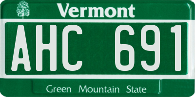 VT license plate AHC691