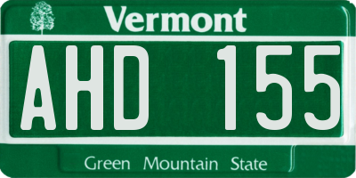 VT license plate AHD155