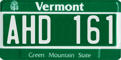 VT license plate AHD161