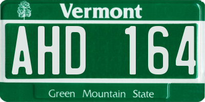 VT license plate AHD164