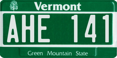VT license plate AHE141