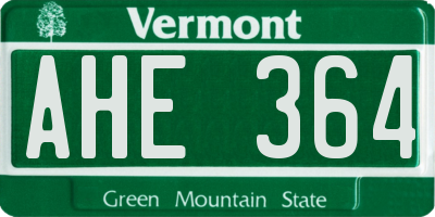 VT license plate AHE364