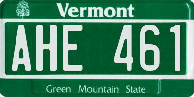 VT license plate AHE461