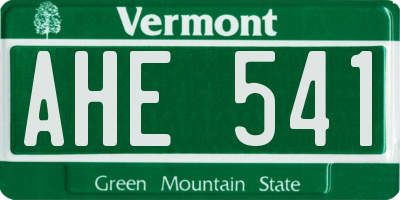 VT license plate AHE541