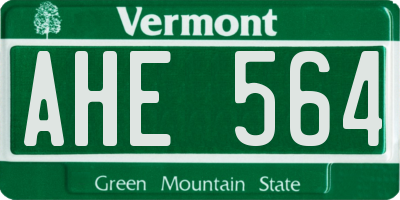 VT license plate AHE564