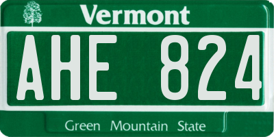 VT license plate AHE824