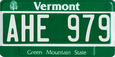 VT license plate AHE979