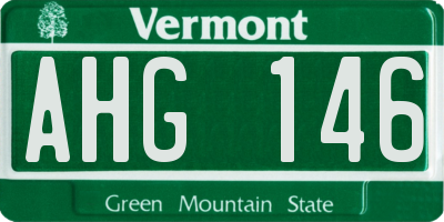 VT license plate AHG146