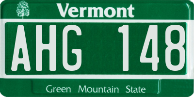 VT license plate AHG148