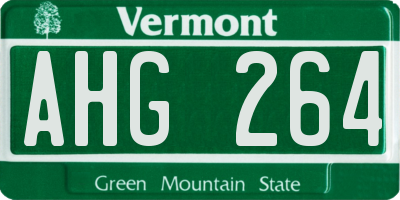 VT license plate AHG264
