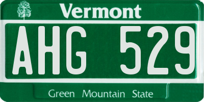 VT license plate AHG529