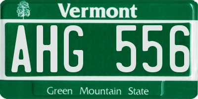 VT license plate AHG556