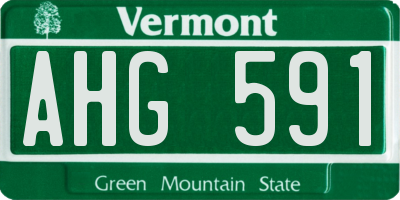 VT license plate AHG591