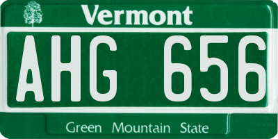VT license plate AHG656