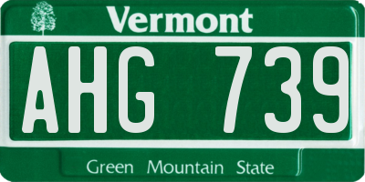 VT license plate AHG739