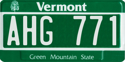 VT license plate AHG771