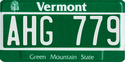 VT license plate AHG779
