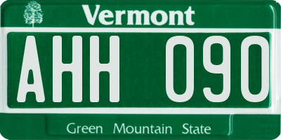 VT license plate AHH090