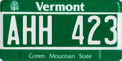 VT license plate AHH423
