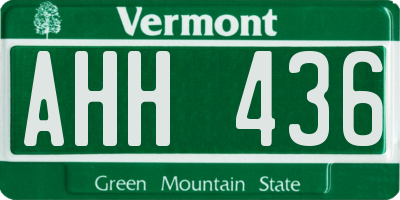 VT license plate AHH436