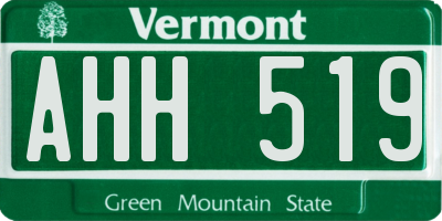VT license plate AHH519
