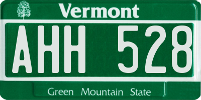 VT license plate AHH528