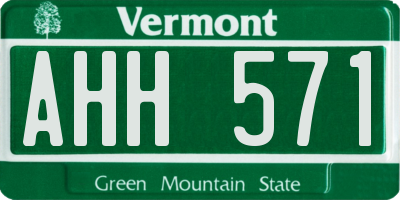 VT license plate AHH571