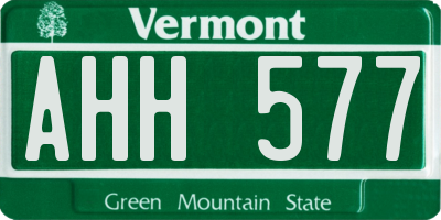 VT license plate AHH577