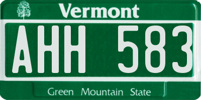 VT license plate AHH583