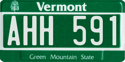 VT license plate AHH591