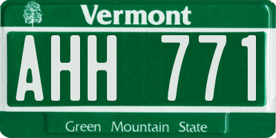 VT license plate AHH771