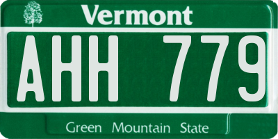 VT license plate AHH779
